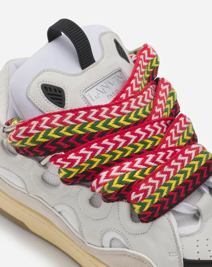 Leather Curb Sneakers White Men Lanvin Sneakers Leather Curb Sneakers White Men Lanvin Sneakers