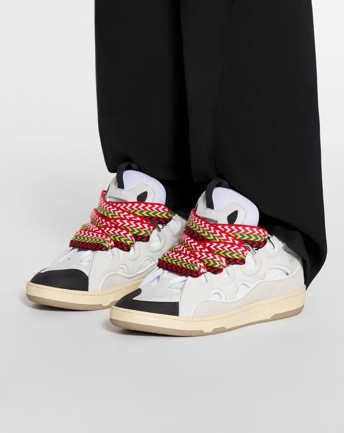 Leather Curb Sneakers White Men Lanvin Sneakers Leather Curb Sneakers White Men Lanvin Sneakers