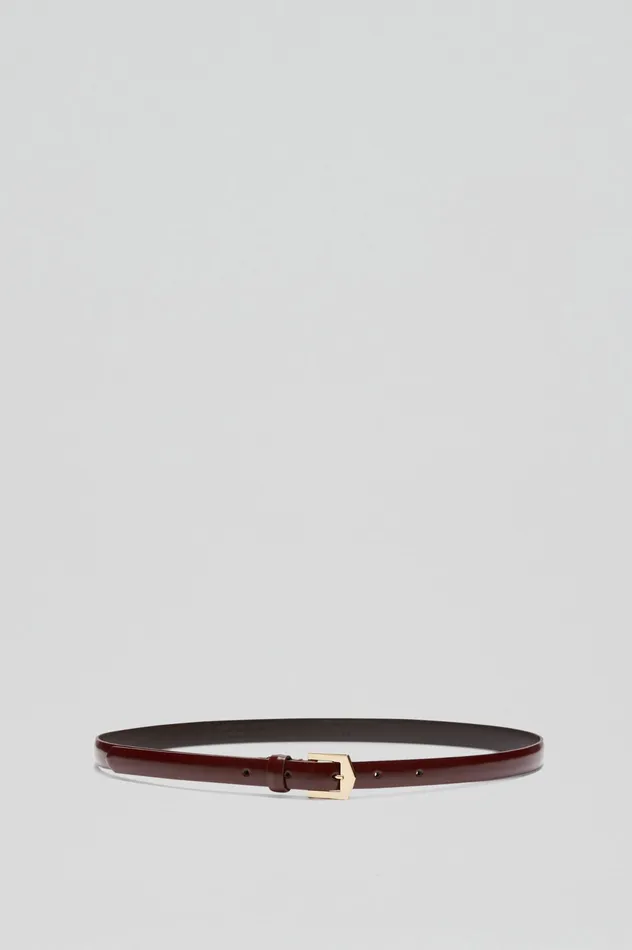 Leather POINTED BUCKLE BELT 15 BORDO Scanlan Theodore Women Leather POINTED BUCKLE BELT 15 BORDO Scanlan Theodore Women