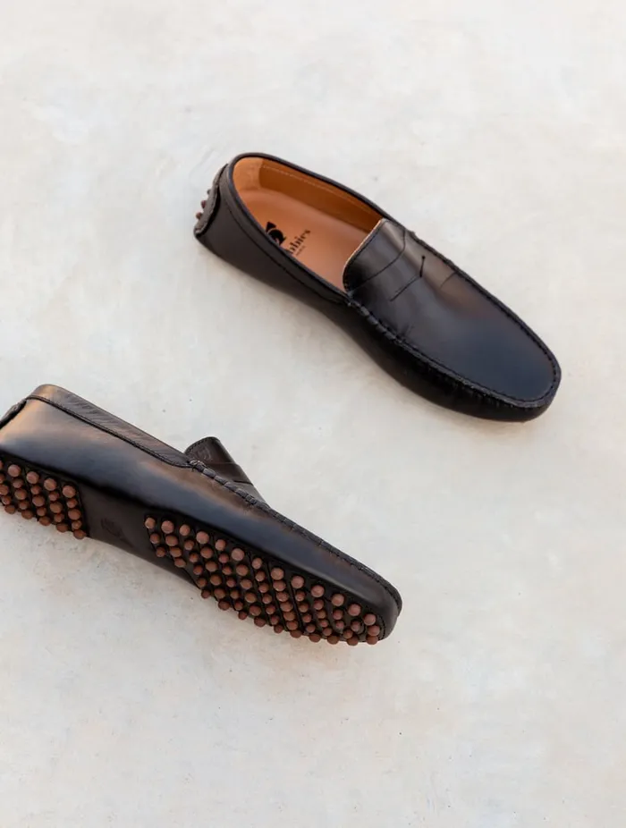 Lewis Intense Black Men Bobbies Loafers