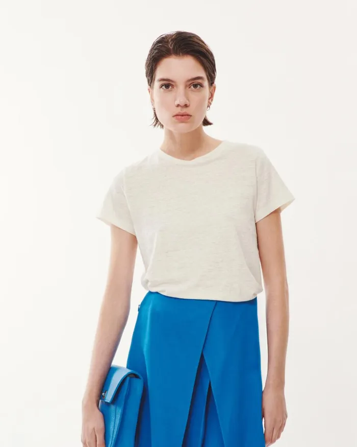Linen Jersey TShirt Ecru Women Akris Tops