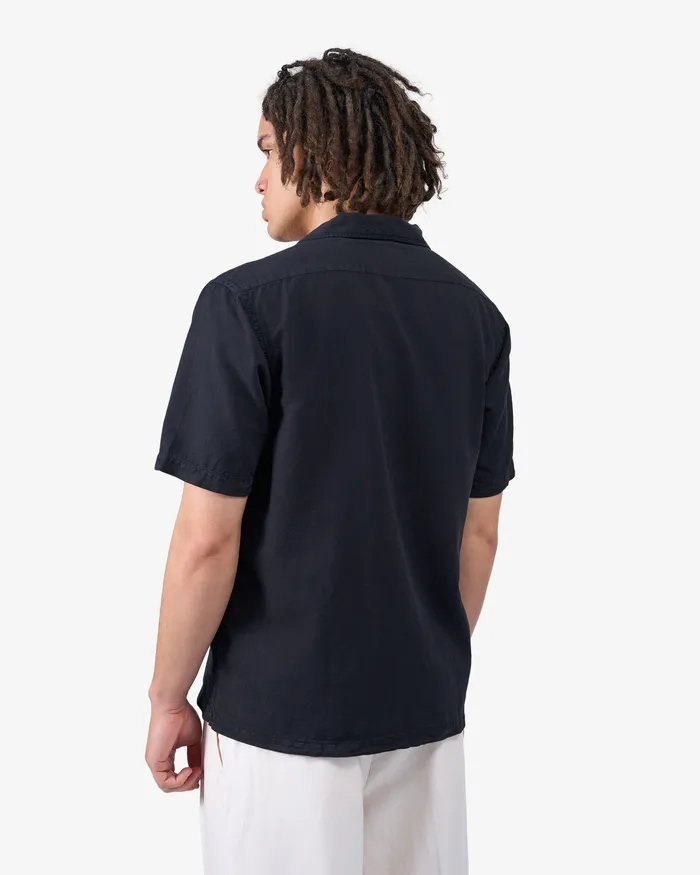 Linen Short Sleeved Shirt 8211 Dusty Olive Men Shirts Colorfulstandard