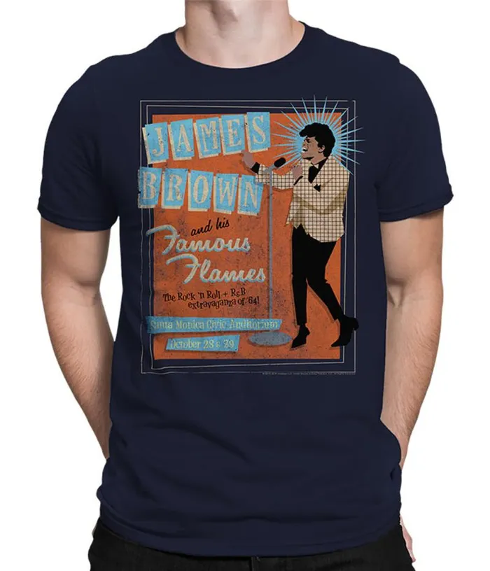 Liquid Blue Athletic TShirt Men Famous Flames Navy Athletic TShirt