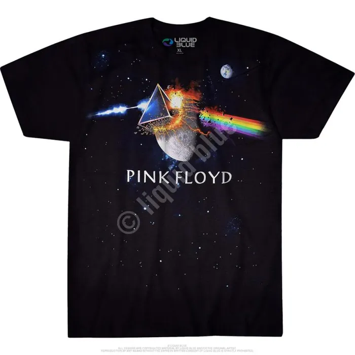 Liquid Blue Athletic TShirt Men Great Gig In The Sky Black Athletic TShirt