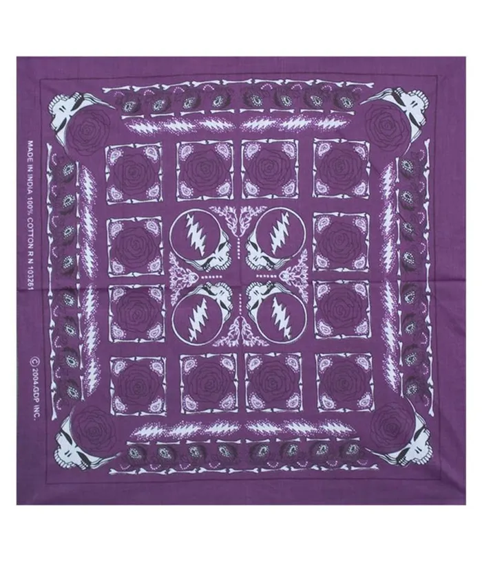 Liquid Blue Bandanas Accessories GD Rose Purple Bandana