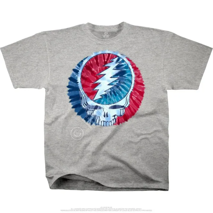 Liquid Blue Cotton Viscose TShirt Men Steal Your Dye Heather Grey Cotton Viscose TShirt