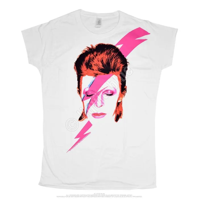 Liquid Blue Juniors Long Length Women Bowie Watch That White Juniors Long Length TShirt Liquid Blue Juniors Long Length Women Bowie Watch That White Juniors Long Length TShirt