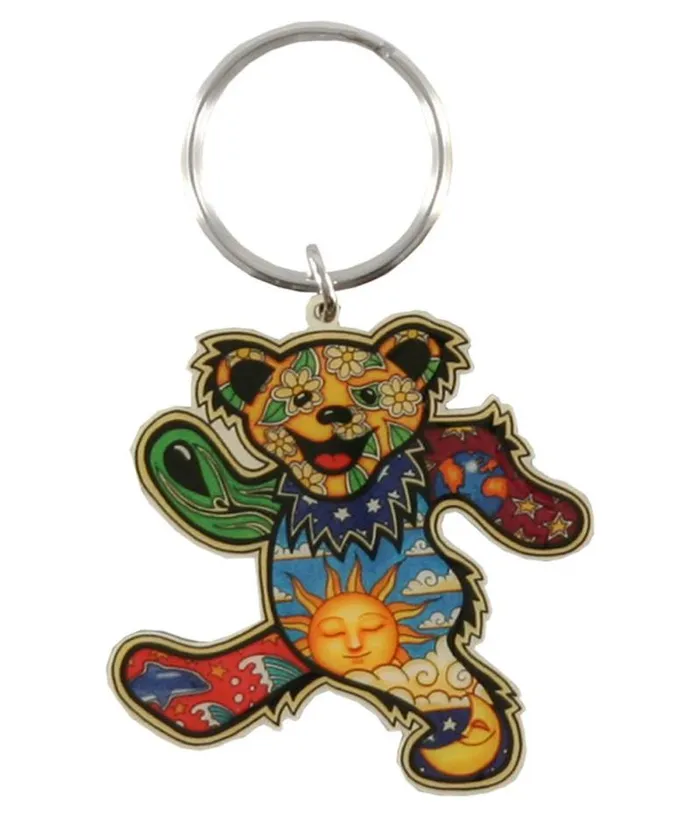 Liquid Blue Keychains Accessories Psychedelic Bear Keychain