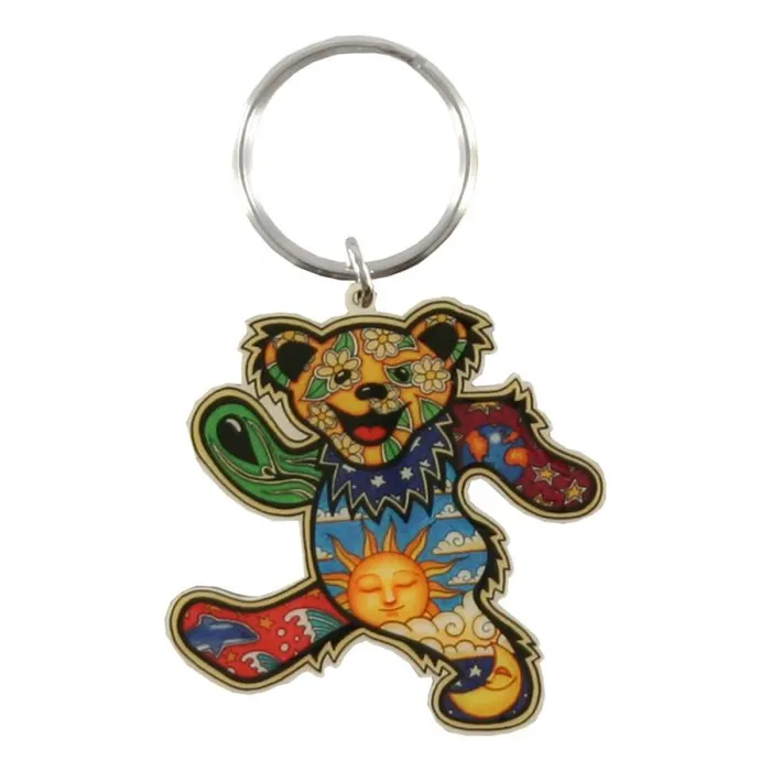 Liquid Blue Keychains Accessories Psychedelic Bear Keychain