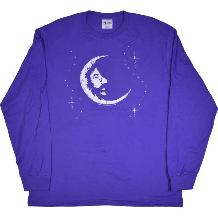 Liquid Blue Long Sleeve Men Jerry Moon Purple Long Sleeve TShirt