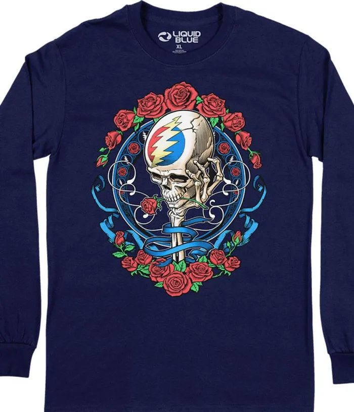 Liquid Blue Long Sleeve Men Steal Your Face Nouveau Long Sleeve TShirt