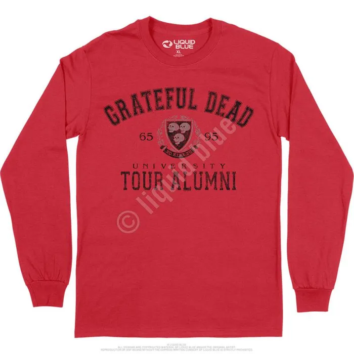 Liquid Blue Long Sleeve Men Tour Alumni Crest Long Sleeve TShirt