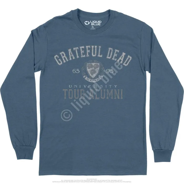 Liquid Blue Long Sleeve Men Tour Alumni Crest Long Sleeve TShirt