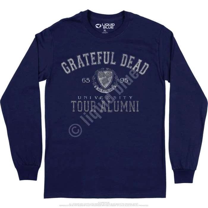Liquid Blue Long Sleeve Men Tour Alumni Crest Long Sleeve TShirt