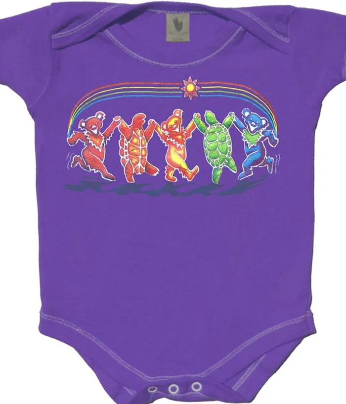 Liquid Blue Onesies Kids Rainbow Critters Purple Onesie