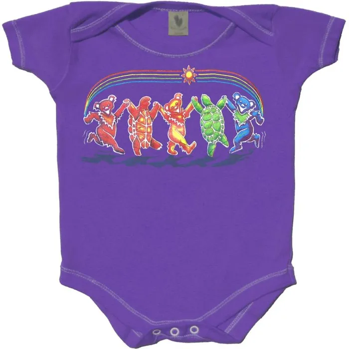 Liquid Blue Onesies Kids Rainbow Critters Purple Onesie