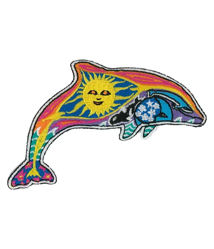 Liquid Blue Patches Accessories Night Day Dolphin Patch
