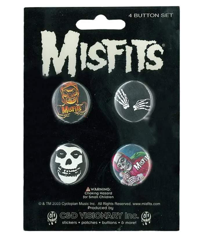 Liquid Blue Pins Accessories Misfits 4 Pin Set