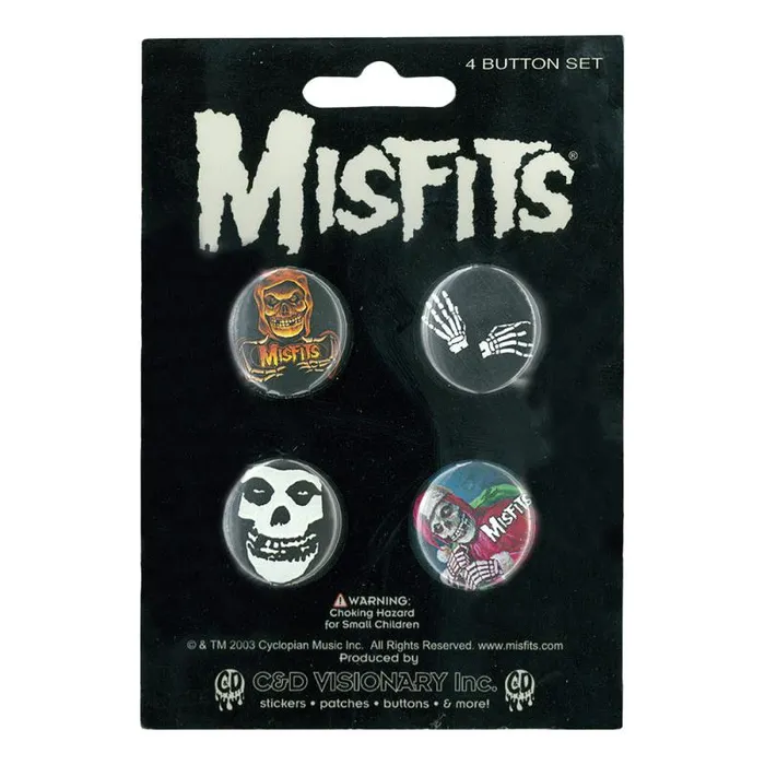 Liquid Blue Pins Accessories Misfits 4 Pin Set