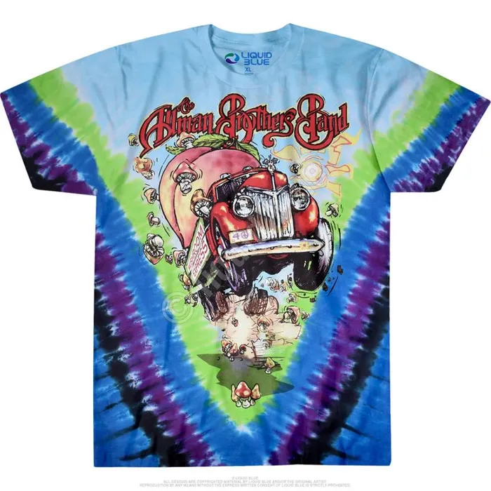 Liquid Blue TShirt Men Allman Brothers TieDye TShirt