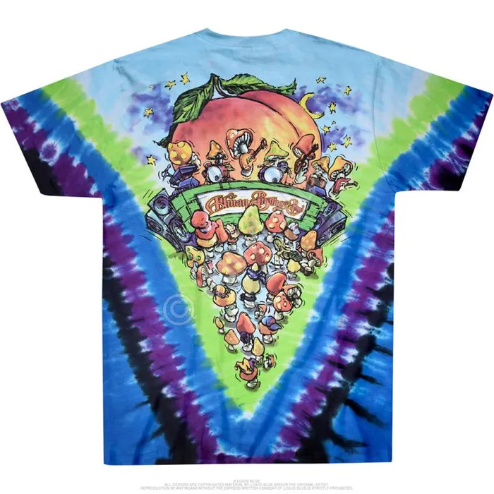 Liquid Blue TShirt Men Allman Brothers TieDye TShirt