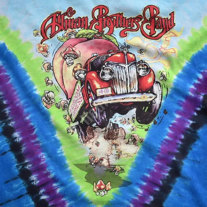 Liquid Blue TShirt Men Allman Brothers TieDye TShirt