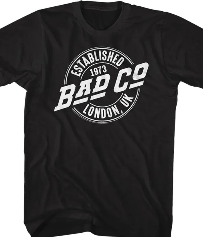 Liquid Blue TShirt Men Bad Company Logo Black TShirt