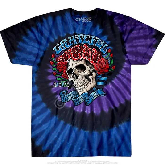 Liquid Blue TShirt Men Boston Music Hall TieDye TShirt