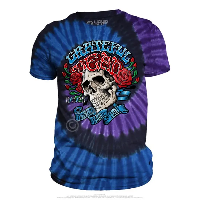 Liquid Blue TShirt Men Boston Music Hall TieDye TShirt