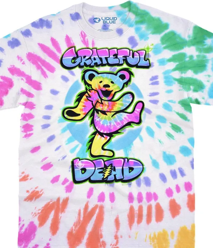 Liquid Blue TShirt Men Carnival Bear TieDye TShirt