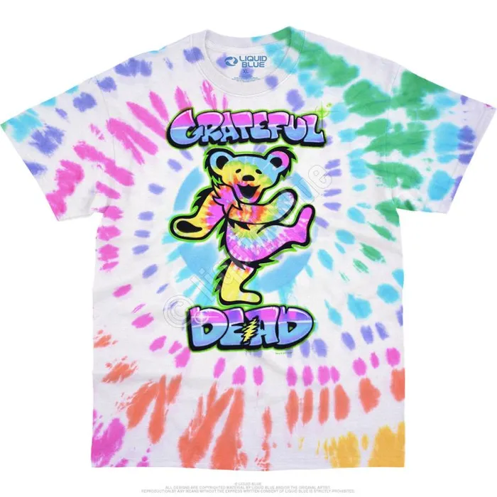 Liquid Blue TShirt Men Carnival Bear TieDye TShirt