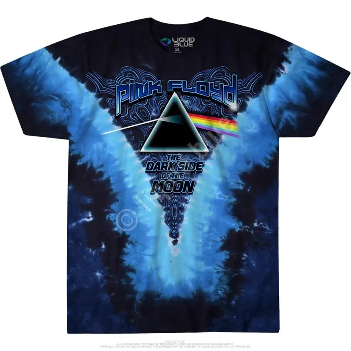Liquid Blue TShirt Men Dark Side Of The Moon TieDye TShirt