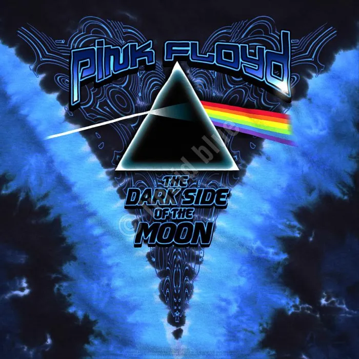 Liquid Blue TShirt Men Dark Side Of The Moon TieDye TShirt