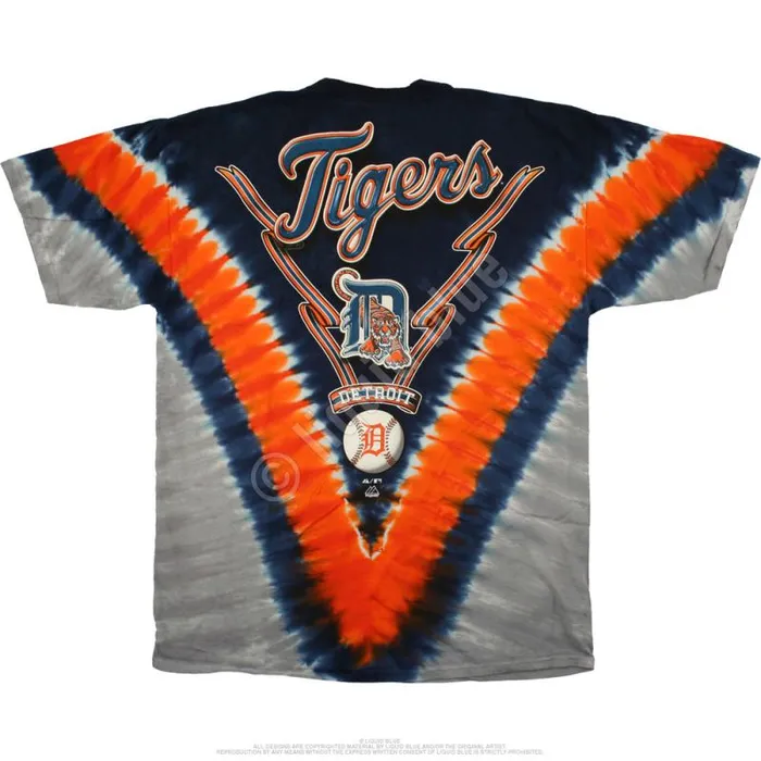 Liquid Blue TShirt Men Detroit Tigers V TieDye TShirt