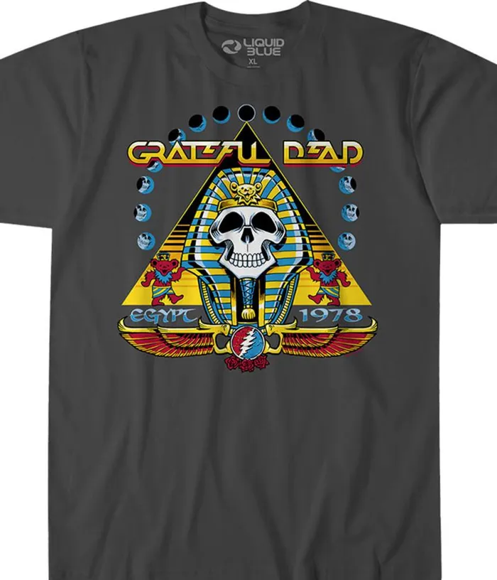 Liquid Blue TShirt Men Egypt 78 Grey TShirt