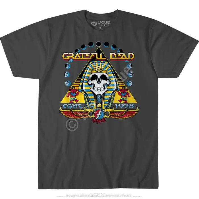 Liquid Blue TShirt Men Egypt 78 Grey TShirt