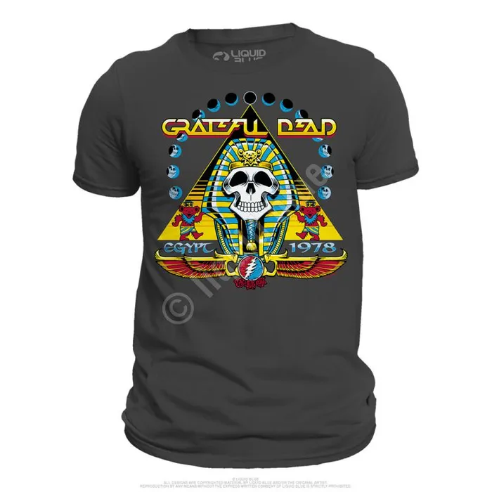 Liquid Blue TShirt Men Egypt 78 Grey TShirt