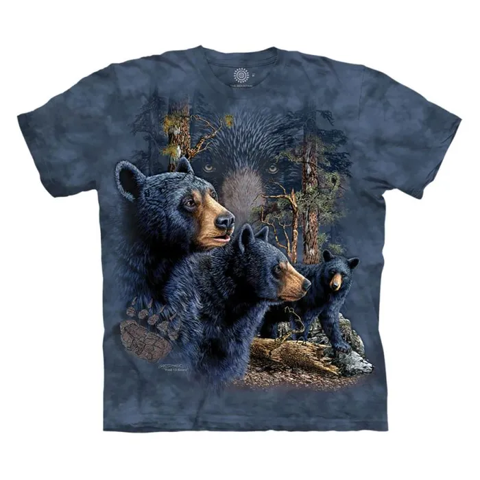 Liquid Blue TShirt Men Find 13 Black Bears Classic Cotton TShirt