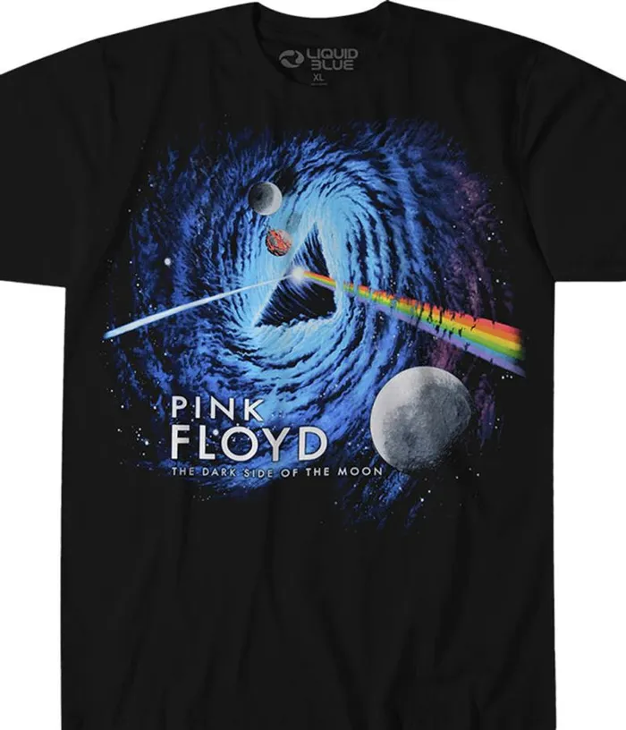 Liquid Blue TShirt Men Floyd Black Hole Black TShirt