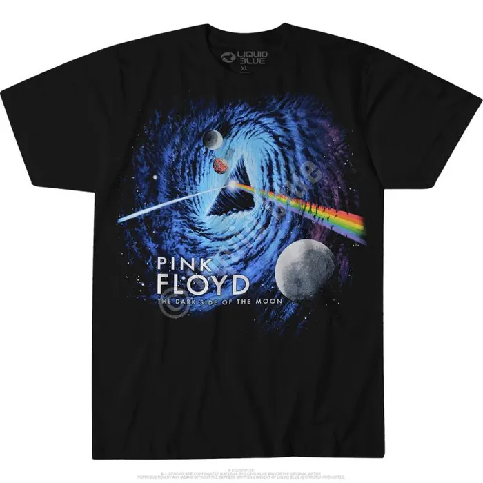 Liquid Blue TShirt Men Floyd Black Hole Black TShirt