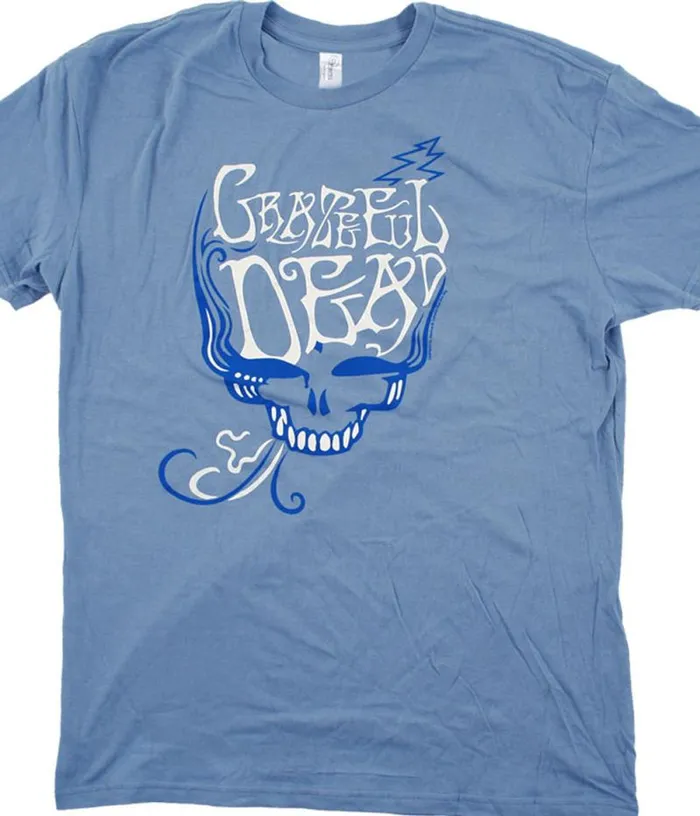 Liquid Blue TShirt Men GD Blue Rose Smoke Light Blue TShirt