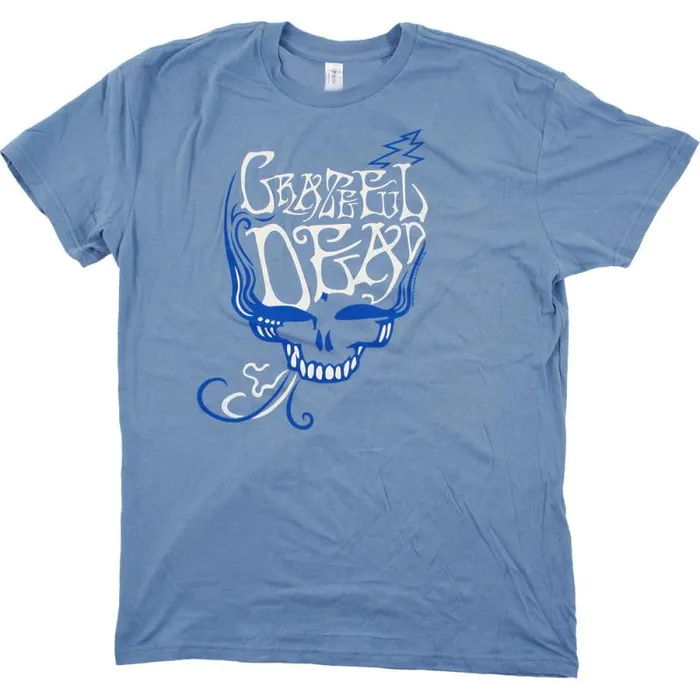 Liquid Blue TShirt Men GD Blue Rose Smoke Light Blue TShirt