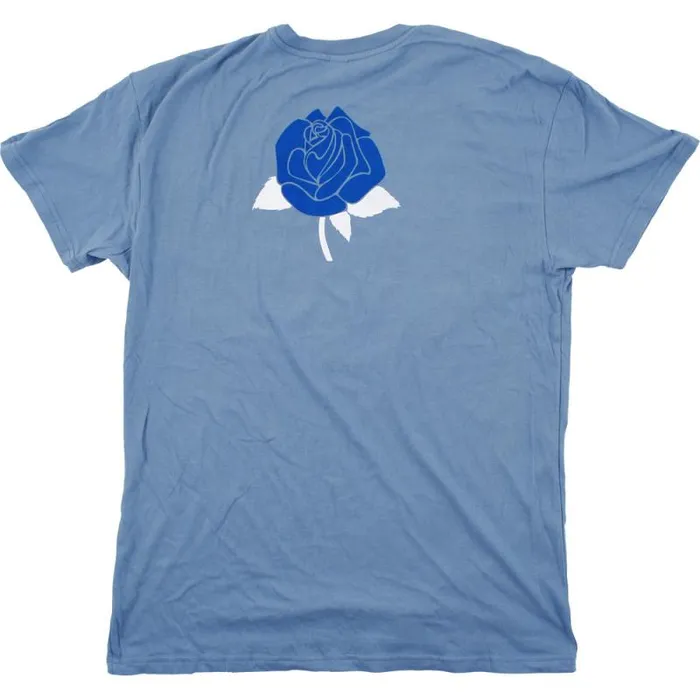 Liquid Blue TShirt Men GD Blue Rose Smoke Light Blue TShirt