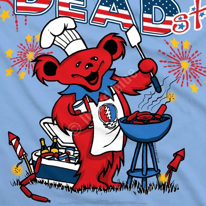 Liquid Blue TShirt Men Grillin N Chillin Light Blue TShirt