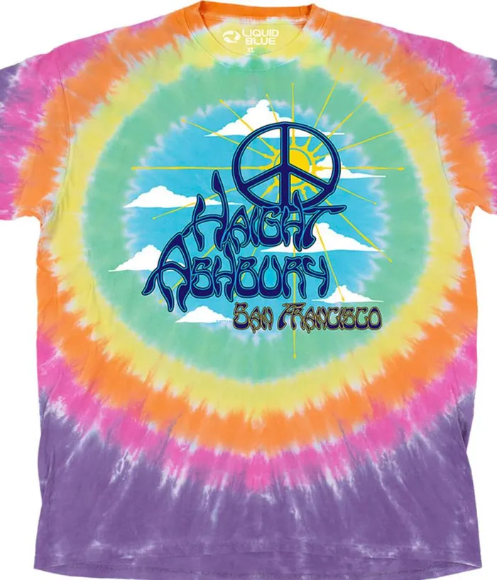 Liquid Blue TShirt Men Haight Ashbury Peace TShirt