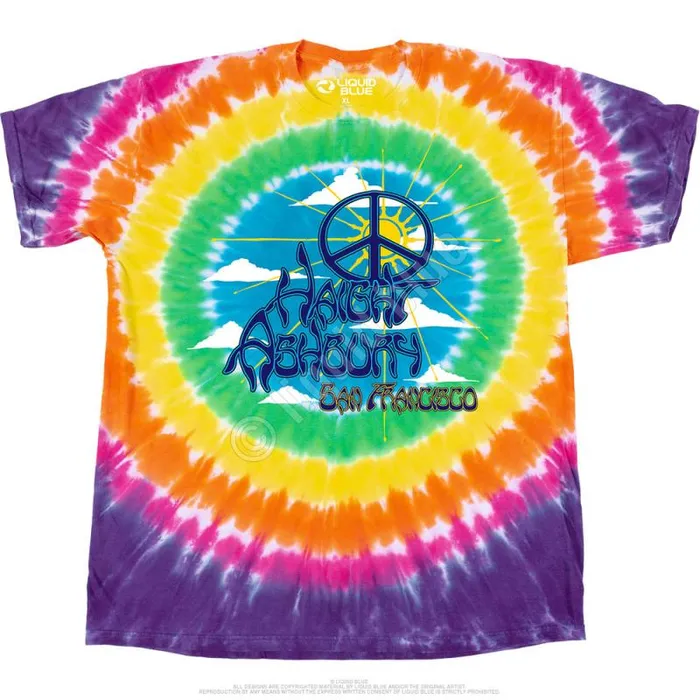 Liquid Blue TShirt Men Haight Ashbury Peace TShirt
