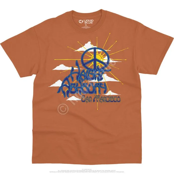 Liquid Blue TShirt Men Haight Ashbury Peace TShirt