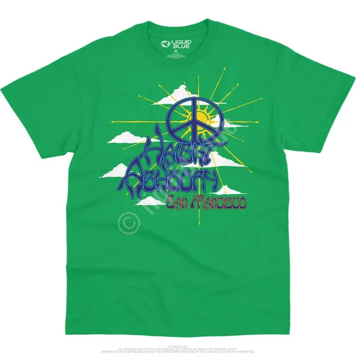 Liquid Blue TShirt Men Haight Ashbury Peace TShirt