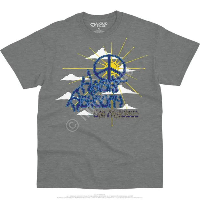 Liquid Blue TShirt Men Haight Ashbury Peace TShirt