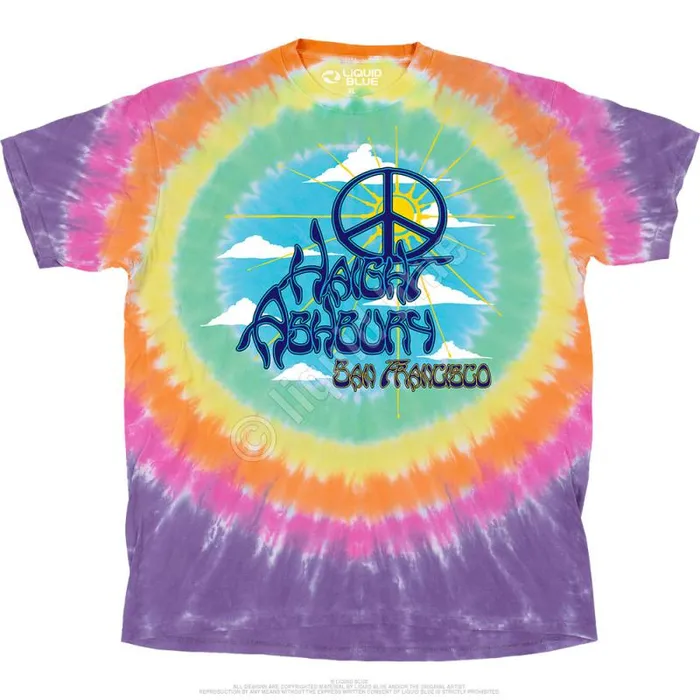 Liquid Blue TShirt Men Haight Ashbury Peace TShirt
